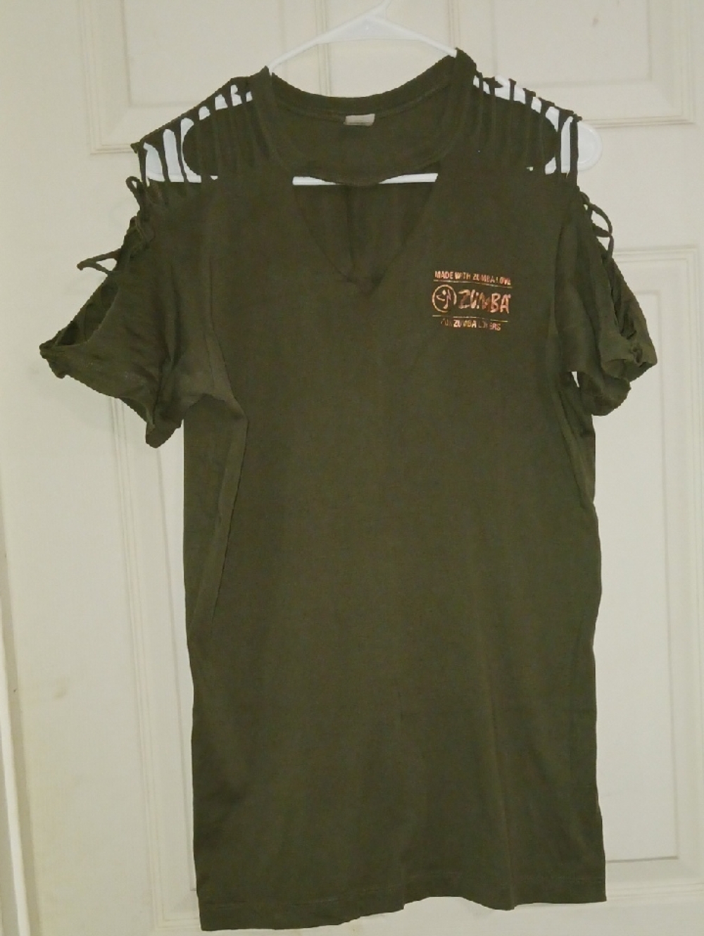 Zumba Fitness Olive Graphic Logo Tee